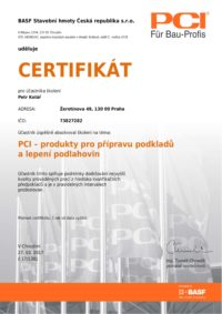 Certifikát PCI 2017